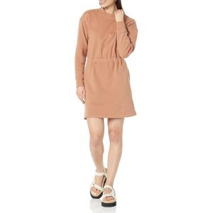 imageAmazon Essentials Womens Waisted Sweatshirt Dress Available in Plus SizeLight Brown