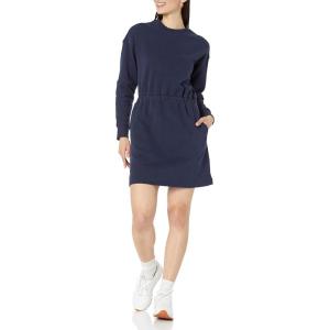 imageAmazon Essentials Womens Waisted Sweatshirt Dress Available in Plus SizeNavy