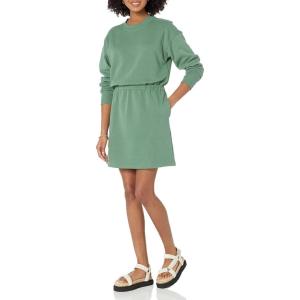 imageAmazon Essentials Womens Waisted Sweatshirt Dress Available in Plus SizeSage Green
