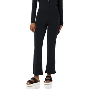 imageAmazon Essentials Womens Wide Rib Flared Ankle Pant Previously Daily RitualBlack