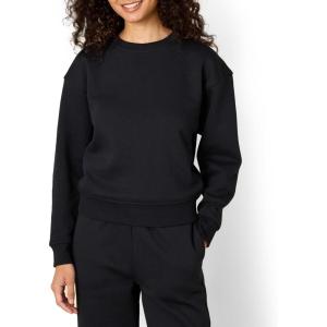 imageAmazon Essentials x Sofia Grainge Womens Boxy Drop Shoulder Crewneck SweatshirtBlack