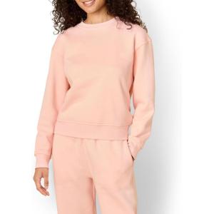 imageAmazon Essentials x Sofia Grainge Womens Boxy Drop Shoulder Crewneck SweatshirtPink