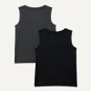 imageAmazon Essentials Boys Tech Stretch Tank Top Pack of 2BlackHeather Graphite