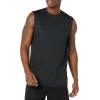 imageAmazon Essentials Mens Active Performance Tech Muscle Tank Pack of 2BlackLime Green