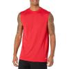 imageAmazon Essentials Mens Active Performance Tech Muscle Tank Pack of 2BlackRed