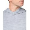 imageAmazon Essentials Mens Active Quick Dry Tech Stretch LongSleeve Hooded Pullover TShirtLight Grey Space Dye
