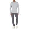 imageAmazon Essentials Mens Active Quick Dry Tech Stretch LongSleeve Hooded Pullover TShirtLight Grey Space Dye