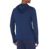 imageAmazon Essentials Mens Active Quick Dry Tech Stretch LongSleeve Hooded Pullover TShirtNavy Space Dye