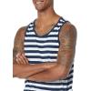 imageAmazon Essentials Mens RegularFit Tank TopNavy White Stripe
