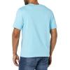 imageAmazon Essentials Mens TShirts ShortSleeve Crewneck Pocket Cotton 2PackAqua Blue