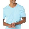 imageAmazon Essentials Mens TShirts ShortSleeve Crewneck Pocket Cotton 2PackAqua Blue