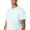 imageAmazon Essentials Mens TShirts ShortSleeve Crewneck Pocket Cotton 2PackAqua BlueLight Blue