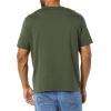 imageAmazon Essentials Mens TShirts ShortSleeve Crewneck Pocket Cotton 2PackBlackDark Olive
