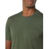 imageAmazon Essentials Mens TShirts ShortSleeve Crewneck Pocket Cotton 2PackBlackDark Olive