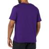 imageAmazon Essentials Mens TShirts ShortSleeve Crewneck Pocket Cotton 2PackBlackDark Purple