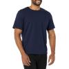 imageAmazon Essentials Mens TShirts ShortSleeve Crewneck Pocket Cotton 2PackBlackNavy