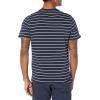 imageAmazon Essentials Mens TShirts ShortSleeve Crewneck Pocket Cotton 2PackGrey HeatherNavy Stripe