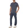 imageAmazon Essentials Mens TShirts ShortSleeve Crewneck Pocket Cotton 2PackGrey HeatherNavy Stripe