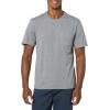 imageAmazon Essentials Mens TShirts ShortSleeve Crewneck Pocket Cotton 2PackGrey HeatherWhite
