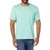 imageAmazon Essentials Mens TShirts ShortSleeve Crewneck Pocket Cotton 2PackMint Green White