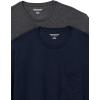 imageAmazon Essentials Mens TShirts ShortSleeve Crewneck Pocket Cotton 2PackNavyCharcoal Heather
