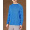 imageAmazon Essentials Mens Tech Stretch LongSleeve TShirt  Discontinued ColorsBlue Heather