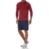 imageAmazon Essentials Mens Tech Stretch LongSleeve TShirt  Discontinued ColorsRed Heather