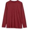 imageAmazon Essentials Mens Tech Stretch LongSleeve TShirt  Discontinued ColorsRed Heather