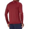 imageAmazon Essentials Mens Tech Stretch LongSleeve TShirt  Discontinued ColorsRed Heather
