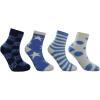 imageAmazon Essentials Unisex Kids Fuzzy Cozy Socks 4 PairsBlue Multi