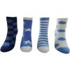 imageAmazon Essentials Unisex Kids Fuzzy Cozy Socks 4 PairsBlue Multi