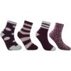 imageAmazon Essentials Unisex Kids Fuzzy Cozy Socks 4 PairsRed Multi