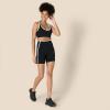 imageAmazon Essentials Womens Active FormFlex Buttery Soft High Waist 6quot Biker Shorts with Contrast TrimBlackWhite