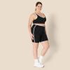 imageAmazon Essentials Womens Active FormFlex Buttery Soft High Waist 6quot Biker Shorts with Contrast TrimBlackWhite