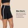 imageAmazon Essentials Womens Active FormFlex Buttery Soft High Waist 6quot Biker Shorts with Contrast TrimBlackWhite