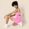 imageAmazon Essentials Womens Active FormFlex Buttery Soft High Waist 6quot Biker Shorts with Contrast TrimFlamingo PinkWhite