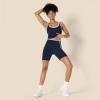 imageAmazon Essentials Womens Active FormFlex Buttery Soft High Waist 6quot Biker Shorts with Contrast TrimNavyWhite