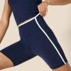 imageAmazon Essentials Womens Active FormFlex Buttery Soft High Waist 6quot Biker Shorts with Contrast TrimNavyWhite