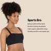 imageAmazon Essentials Womens Active FormFlex Buttery Soft Light Support Bandeau Sports Bra with Adjustable StrapsBlack