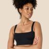 imageAmazon Essentials Womens Active FormFlex Buttery Soft Light Support Bandeau Sports Bra with Adjustable StrapsBlack