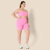 imageAmazon Essentials Womens Active FormFlex Buttery Soft Light Support Bandeau Sports Bra with Adjustable StrapsFlamingo Pink