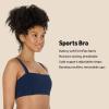 imageAmazon Essentials Womens Active FormFlex Buttery Soft Light Support Bandeau Sports Bra with Adjustable StrapsNavy