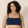 imageAmazon Essentials Womens Active FormFlex Buttery Soft Light Support Bandeau Sports Bra with Adjustable StrapsNavy