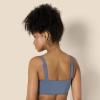 imageAmazon Essentials Womens Active FormFlex Buttery Soft Light Support Bandeau Sports Bra with Adjustable StrapsSlate Grey