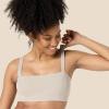 imageAmazon Essentials Womens Active FormFlex Buttery Soft Light Support Bandeau Sports Bra with Adjustable StrapsTaupe