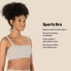 imageAmazon Essentials Womens Active FormFlex Buttery Soft Light Support Bandeau Sports Bra with Adjustable StrapsTaupe