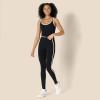 imageAmazon Essentials Womens Active FormFlex Buttery Soft Light Support Crop Tank with Bra and Contrast TrimBlackWhite