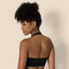 imageAmazon Essentials Womens Active FormFlex Buttery Soft Light Support Halter VNeck Sports BraBlack