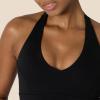 imageAmazon Essentials Womens Active FormFlex Buttery Soft Light Support Halter VNeck Sports BraBlack