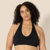 imageAmazon Essentials Womens Active FormFlex Buttery Soft Light Support Halter VNeck Sports BraBlack